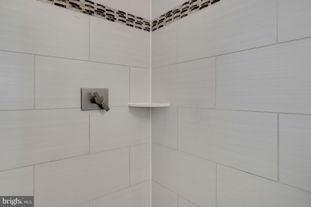 details with tiled shower