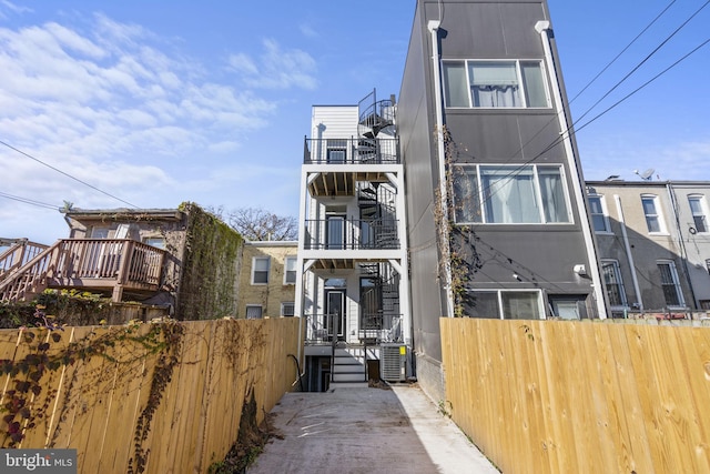 view of front of home with a balcony