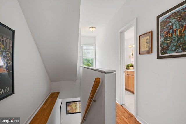 hallway featuring light hardwood / wood-style floors