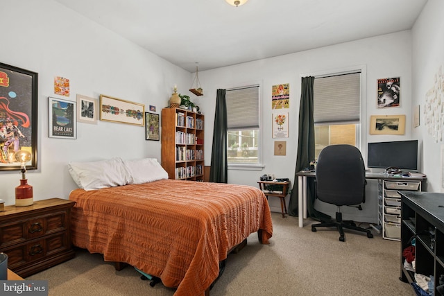 view of carpeted bedroom