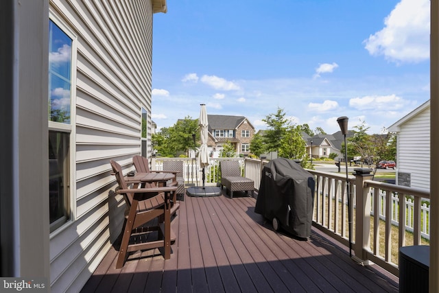 deck with grilling area