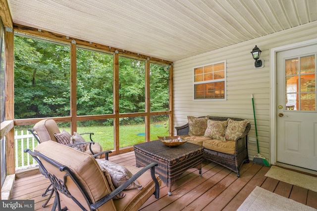 view of sunroom