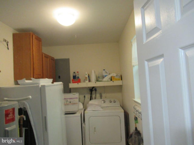 laundry room featuring independent washer and dryer and cabinets