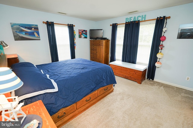 bedroom with carpet flooring