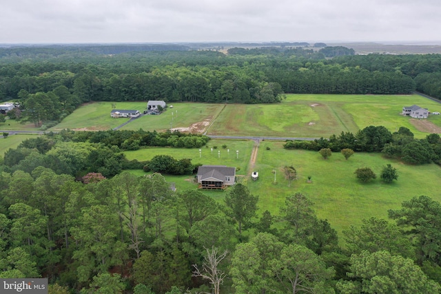 drone / aerial view featuring a rural view