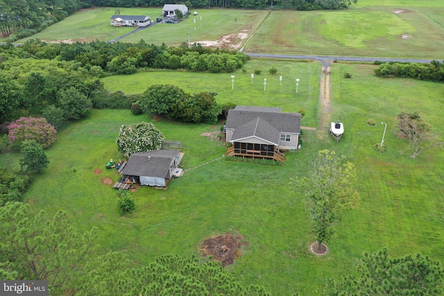 bird's eye view featuring a rural view