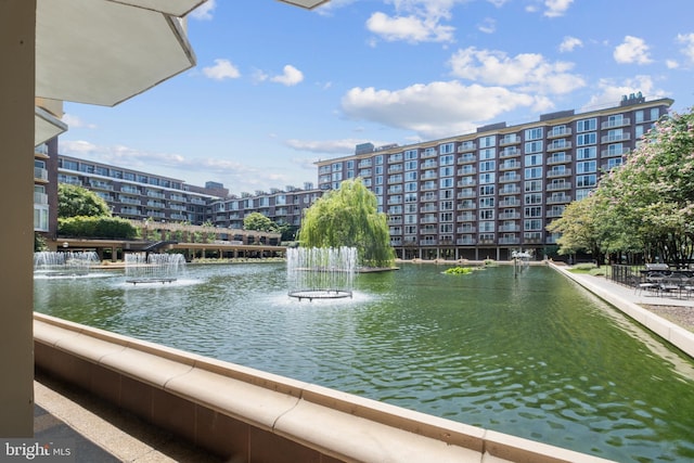 view of water feature