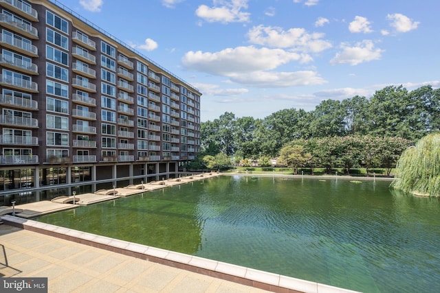 view of water feature