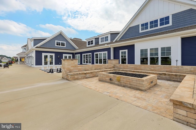 exterior space with a patio and french doors