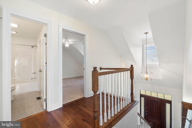 interior space featuring dark hardwood / wood-style flooring