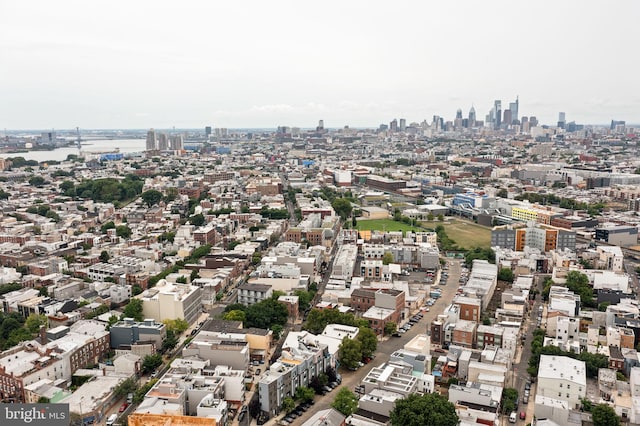 drone / aerial view featuring a view of city