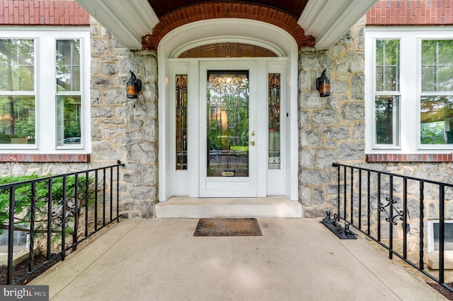 view of doorway to property