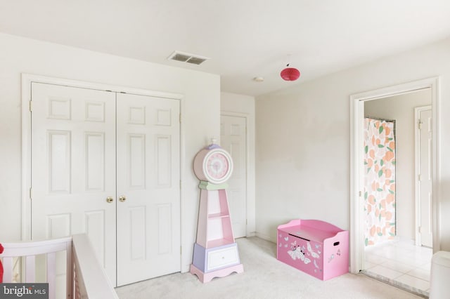 interior space with a closet