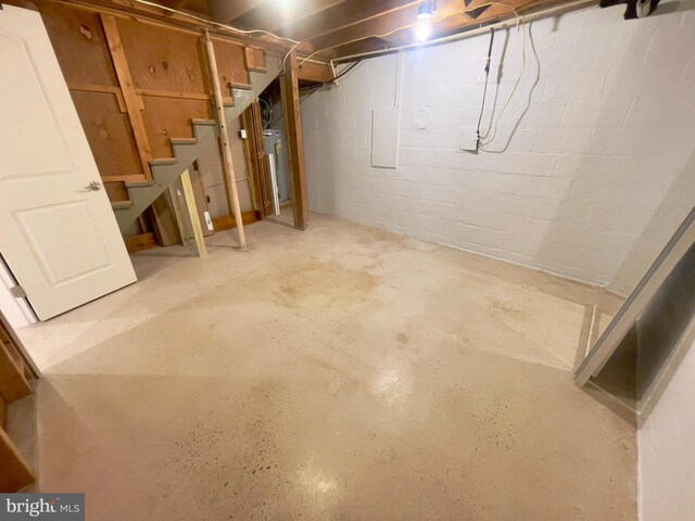 view of basement