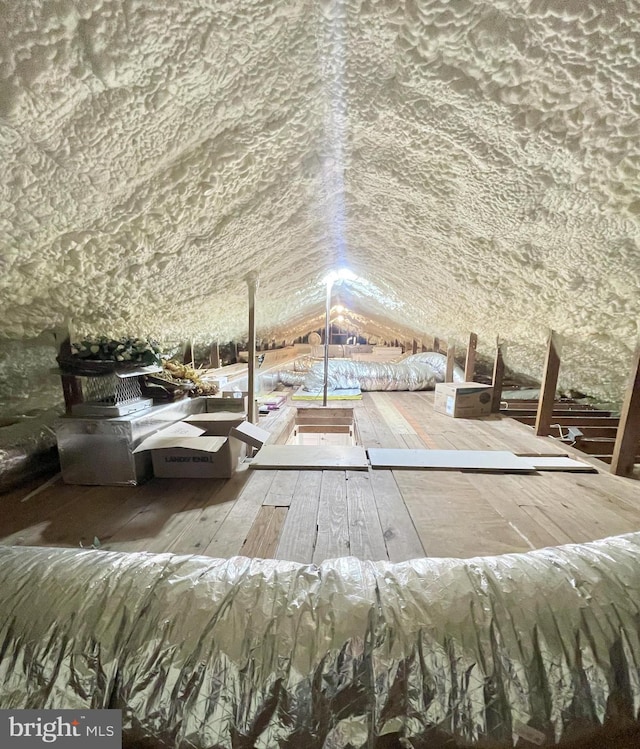 view of attic