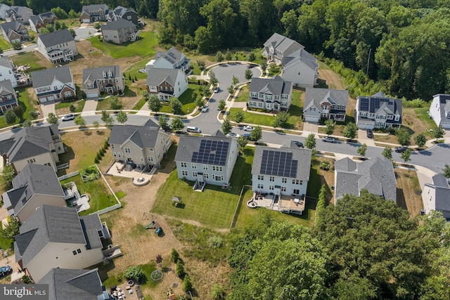 bird's eye view featuring a residential view