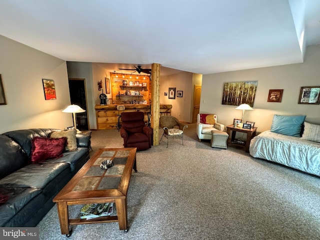 view of carpeted living room