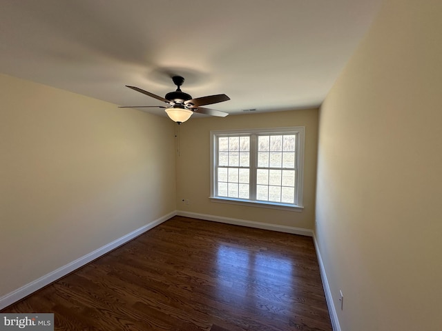 715 Parishville Rd, Gore, VA 22637 - spare room featuring visible vents, baseboards, ceiling fan, and wood finished floors