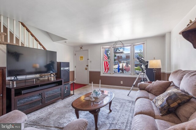 view of carpeted living room