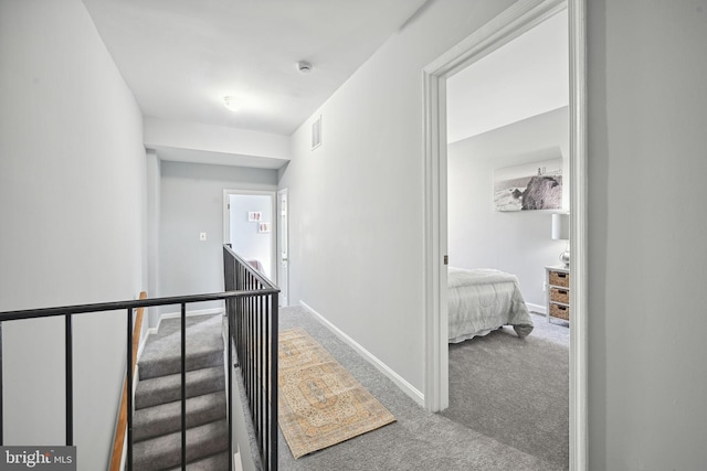 hallway featuring carpet floors