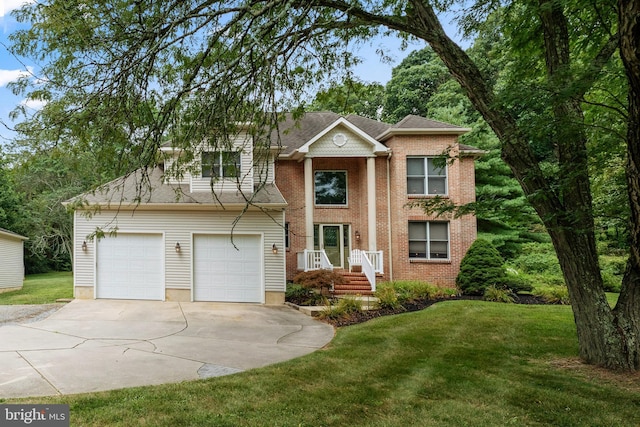 705 Franklinville Rd, Mullica Hill, NJ 08062 - greek revival house featuring driveway, roof with shingles, and a front yard