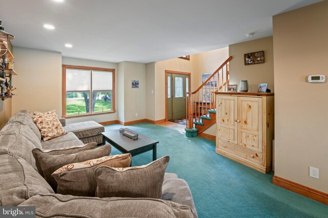 view of carpeted living room