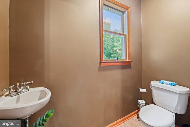 705 Franklinville Rd, Mullica Hill, NJ 08062 - half bath with toilet, baseboards, and a sink