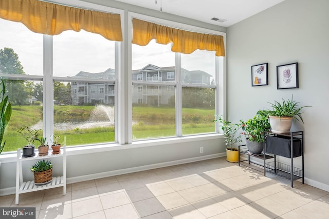 view of sunroom