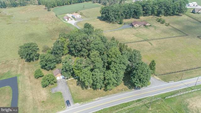 aerial view with a rural view