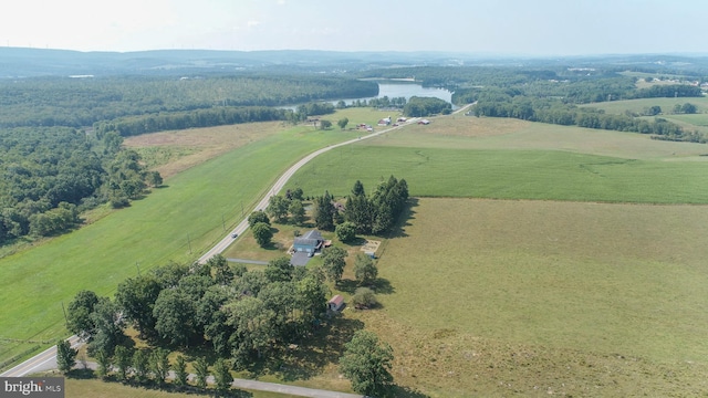 drone / aerial view featuring a rural view