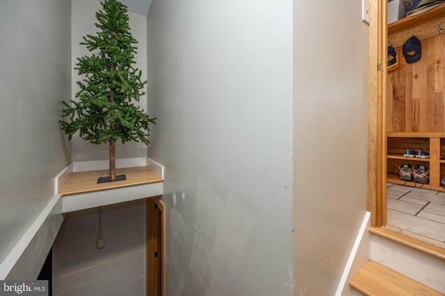 hallway featuring tile patterned floors