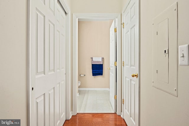 corridor featuring tile patterned flooring