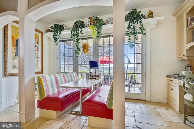 dining space featuring plenty of natural light