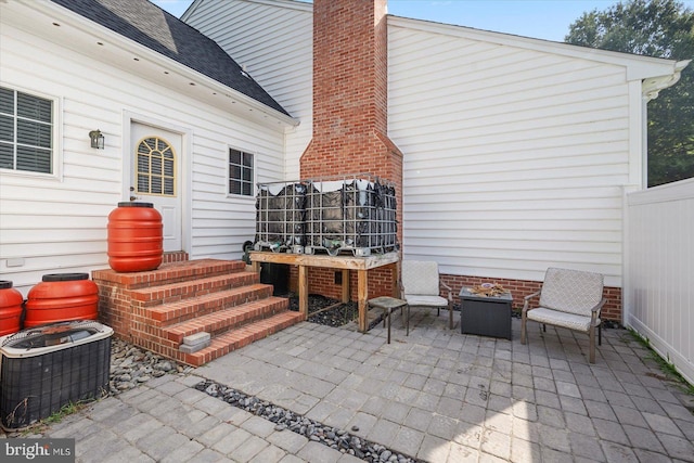 view of patio with central air condition unit