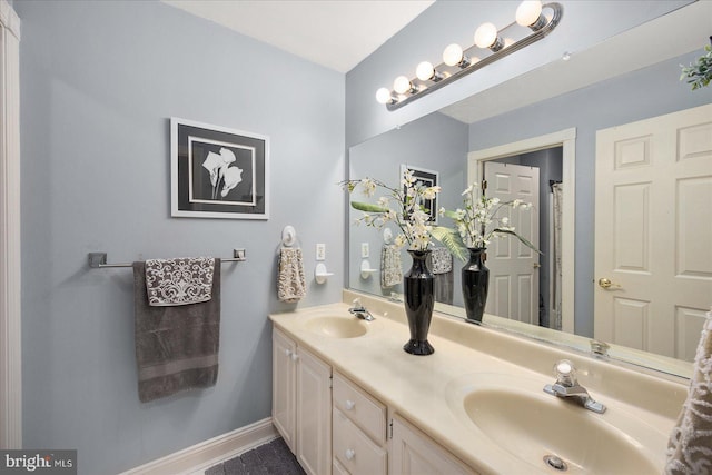 bathroom with vanity