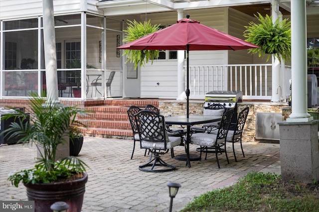 view of patio / terrace with grilling area