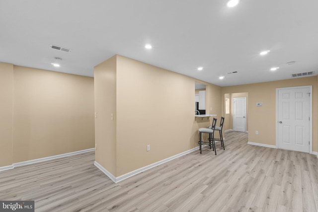 interior space with light wood-type flooring