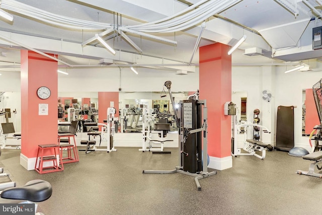 view of exercise room