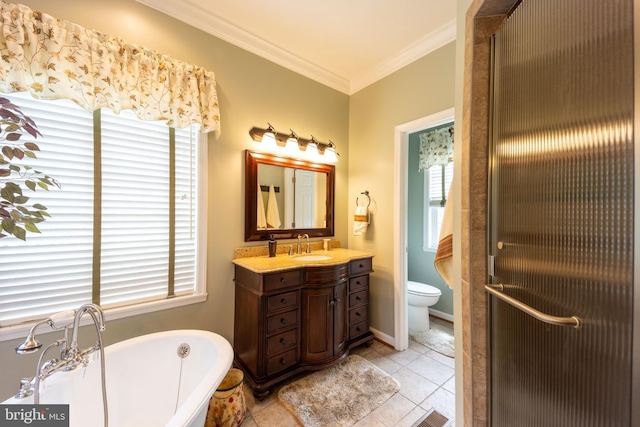 bathroom with tile patterned flooring and plenty of natural light