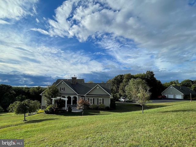 exterior space with a front yard