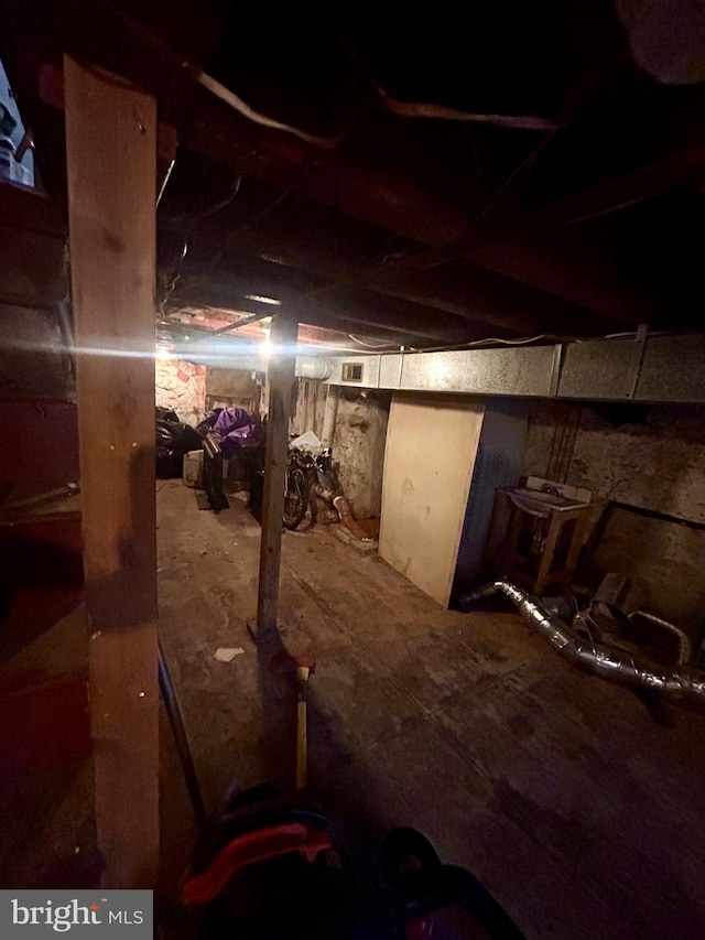 view of basement