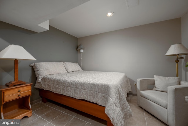 view of tiled bedroom