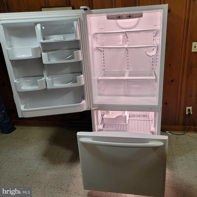 interior details with refrigerator