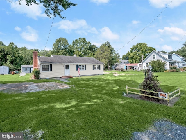 exterior space featuring a lawn