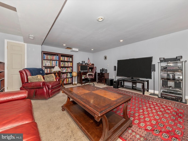 view of carpeted living room