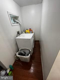 bathroom featuring wood-type flooring