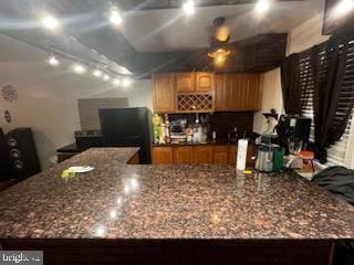 kitchen with light stone counters