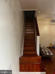 stairway with a wall unit AC