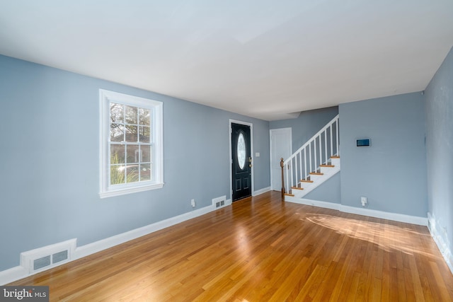 entrance foyer with wood-type flooring