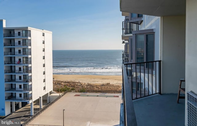 water view featuring a beach view